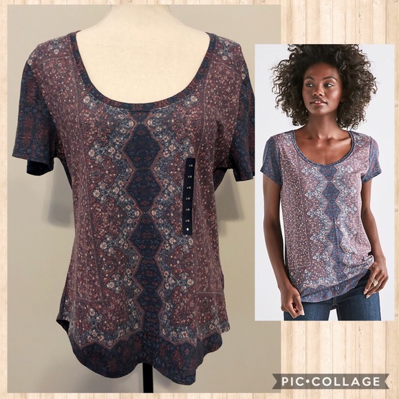 Lucky Brand Tops - Lucky Brand Bold All Over Print Tee